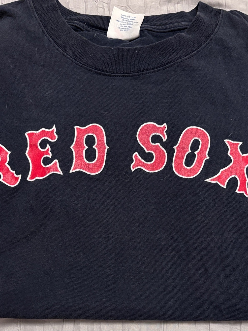 Boston Red Sox Black Graphic Tee - Red Lettering